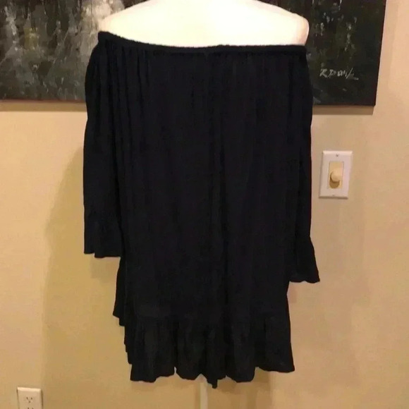 NWT Beach lunch lounge Collection Ruffled Bell Sleeves On/Off Shoulder Top-XL - Picture 3 of 9